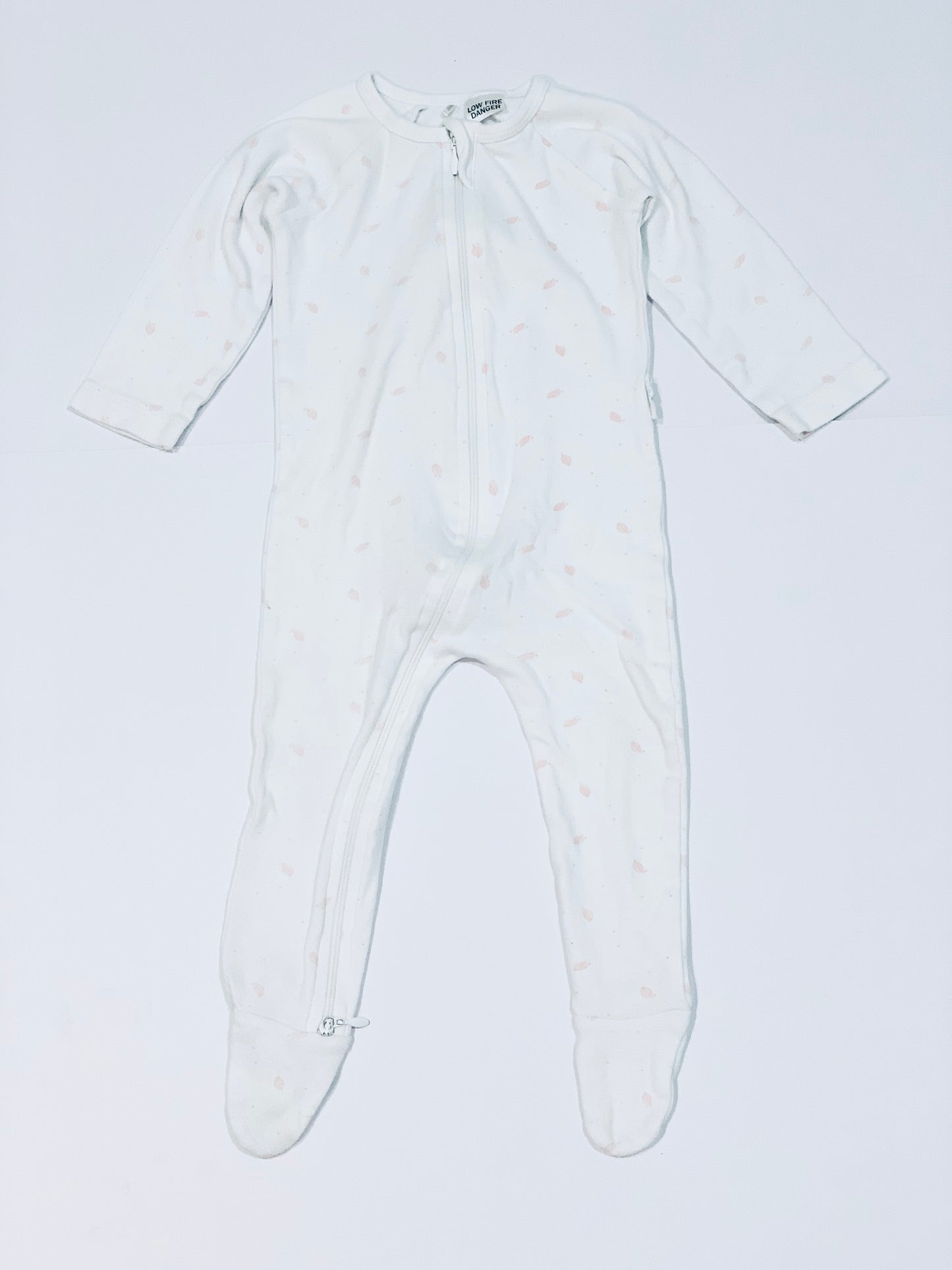 Pink leaf zip onesie - Size 0