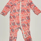 Pink floral zip onesie - Size 00