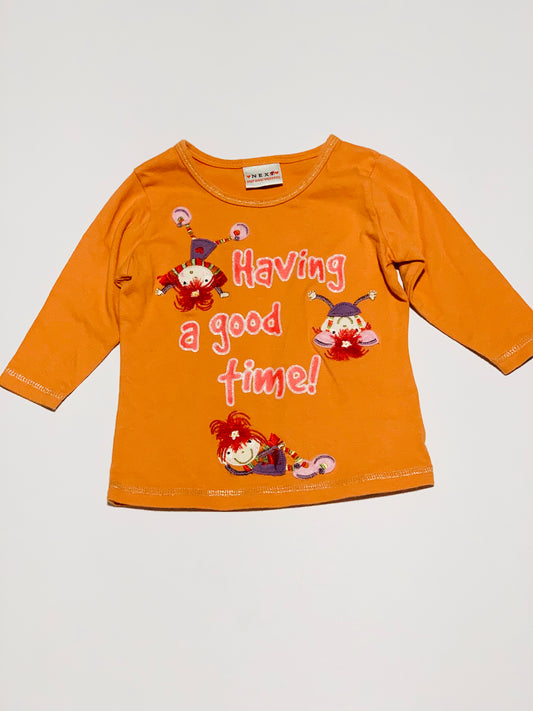 Orange raggedy doll top - Size 00