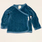 Navy terry cross-over top - Size 00