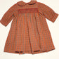 Red tartan smocked dress - Size 00