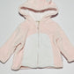 Pink fleece hooded jacket - Size 0