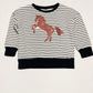 Sequined horse sweater - Size 2