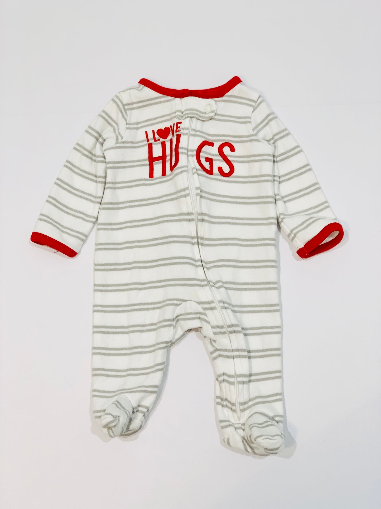 Striped zip onesie - Size 0000