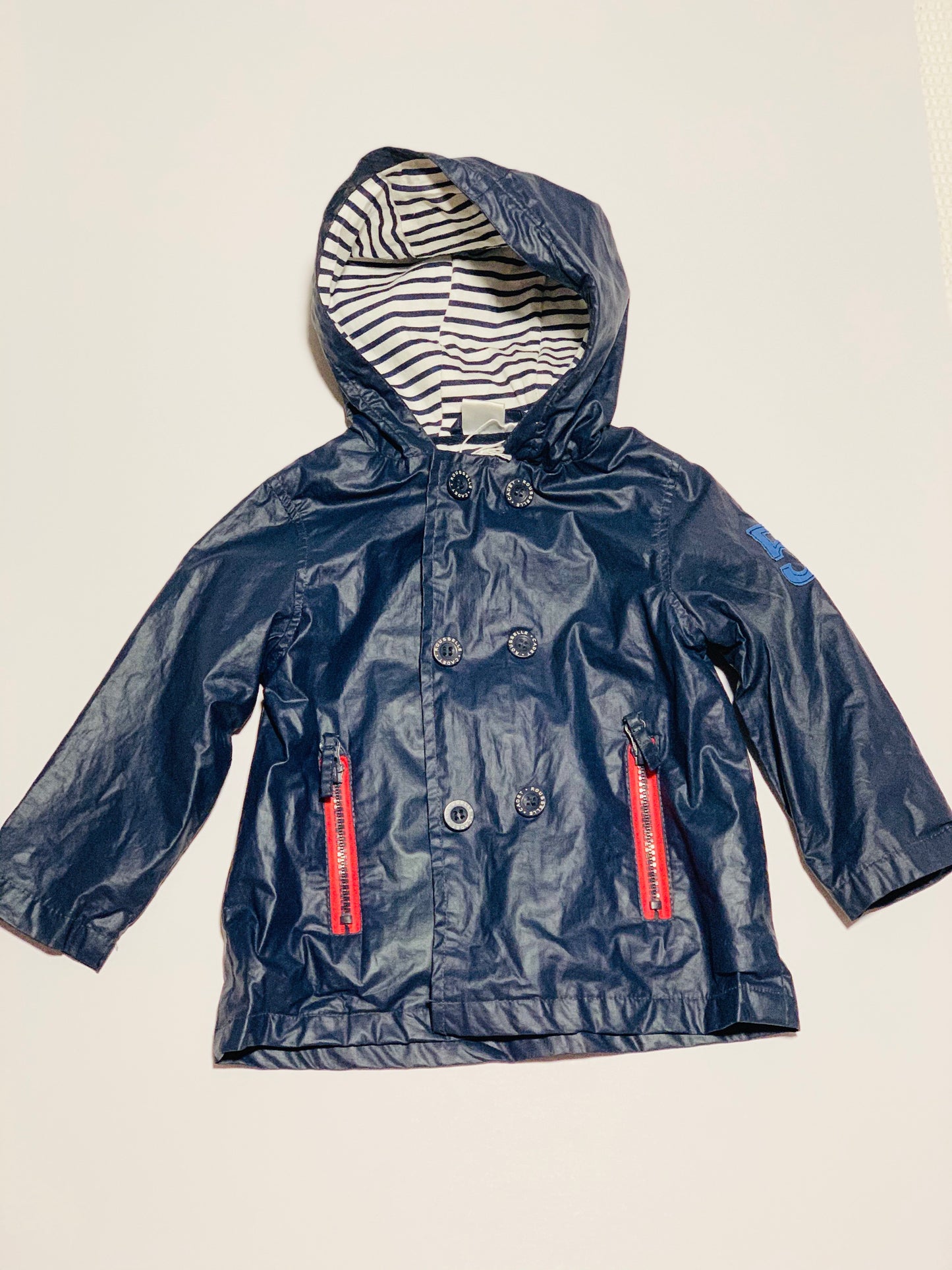 Navy blue rain jacket - Size 18 months