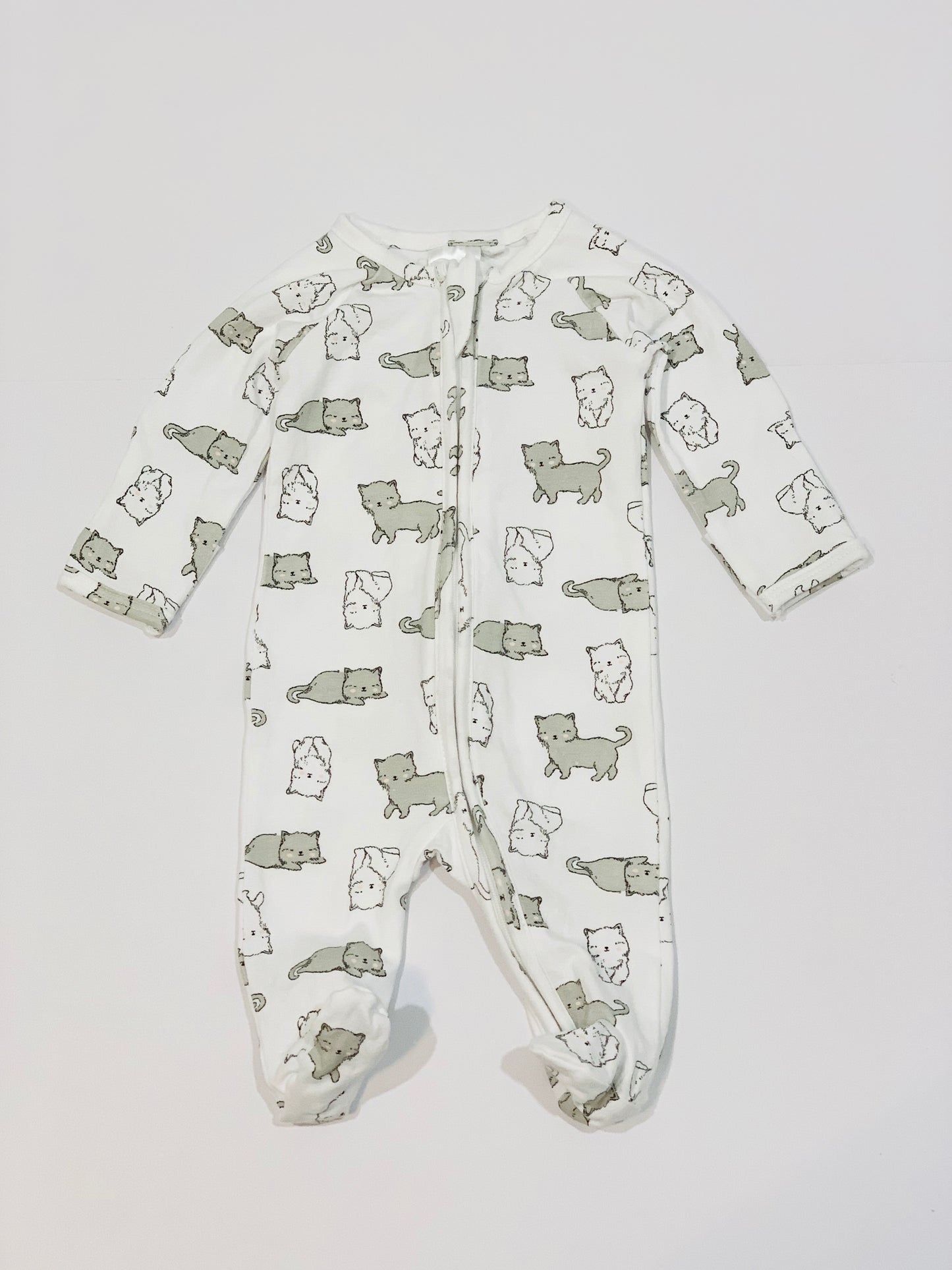 Cats zip onesie - Size 0000