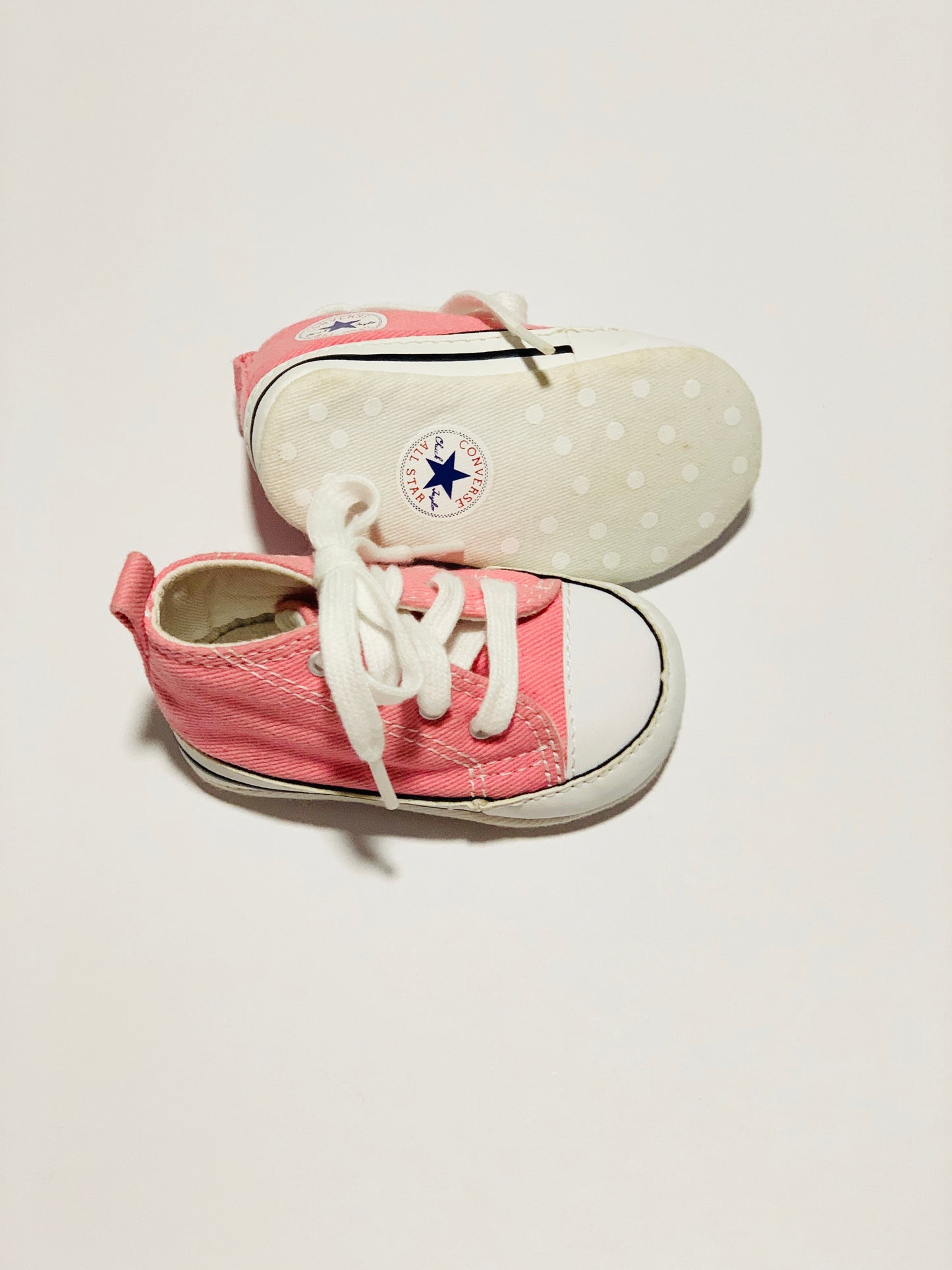 Pink soft chucks - size 3-6 months