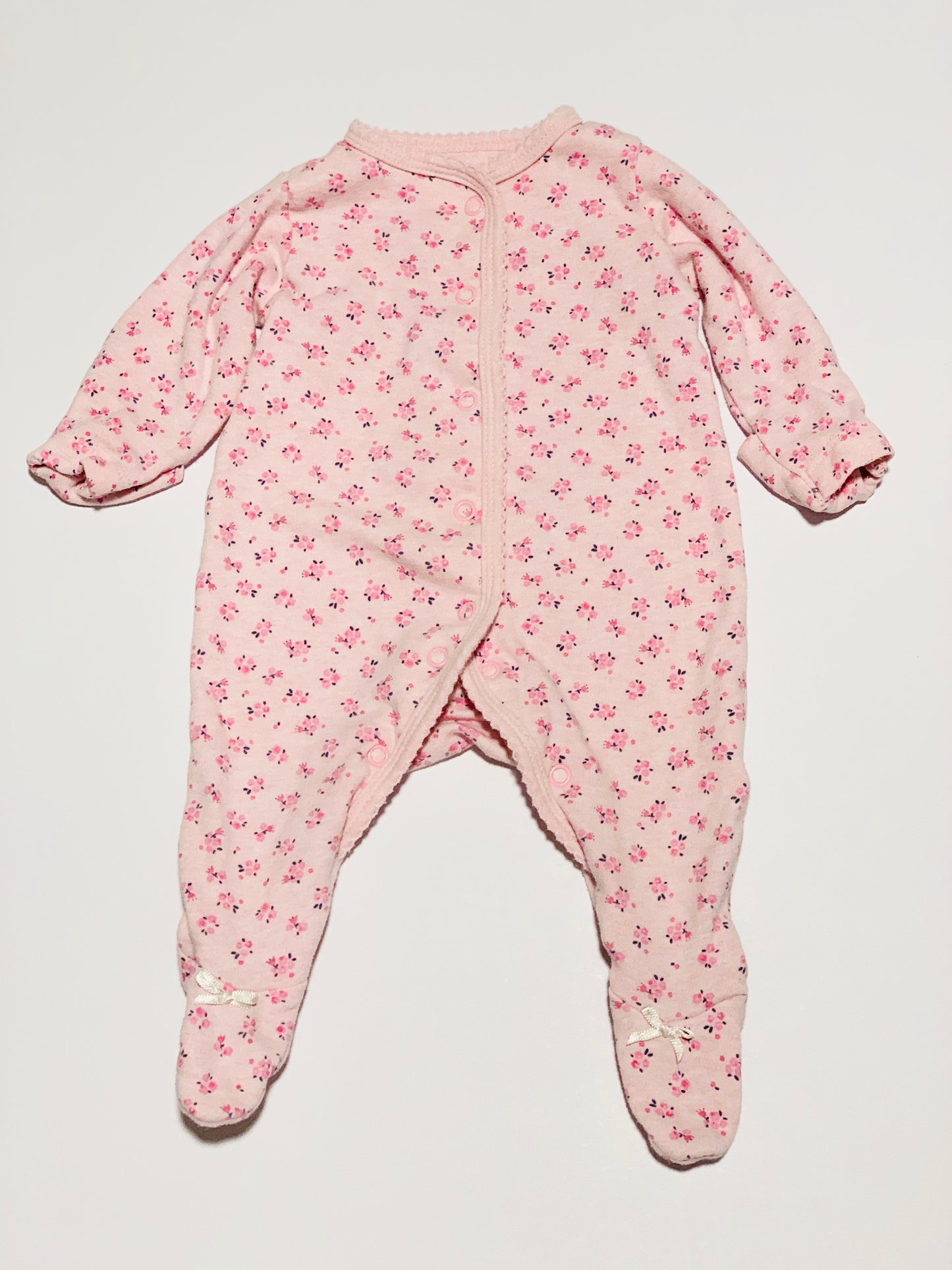 Pink floral onesie - Size 000