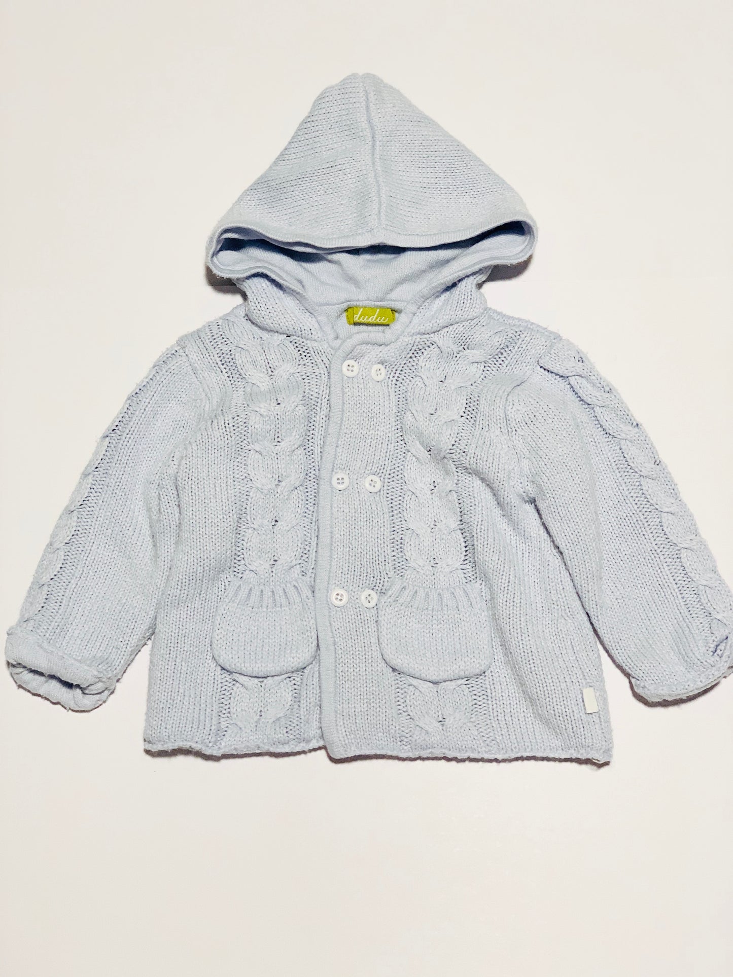 Blue cable knit jacket - Size 3 months