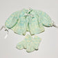 Hand knitted jacket and booties - Size 0-6 months