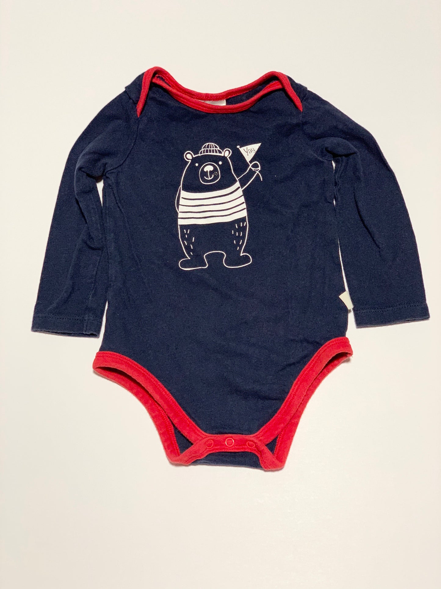 Navy bear bodysuit - Size 0