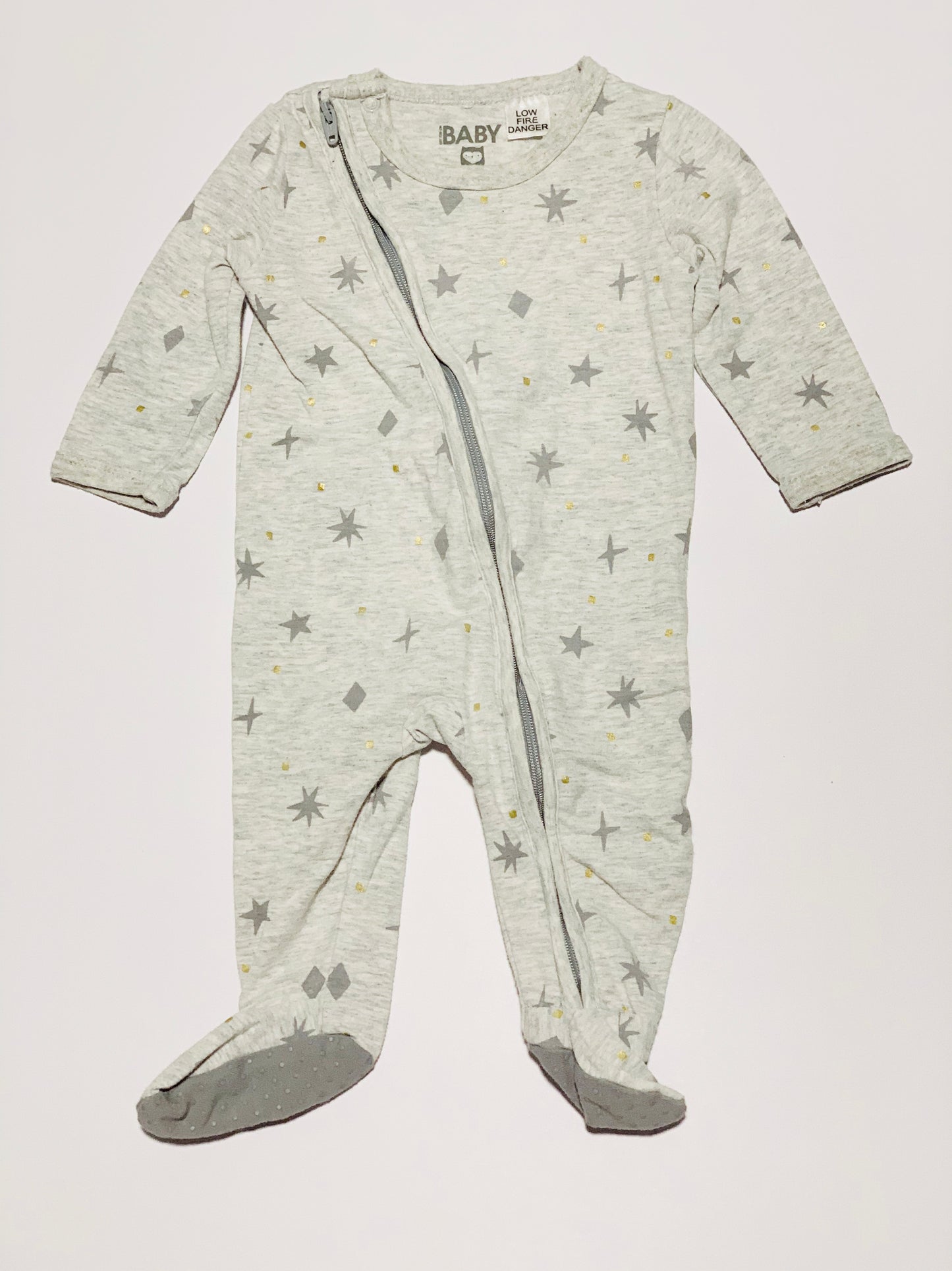 Grey zip onesie - Size 000