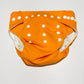 Orange reusable nappy cover