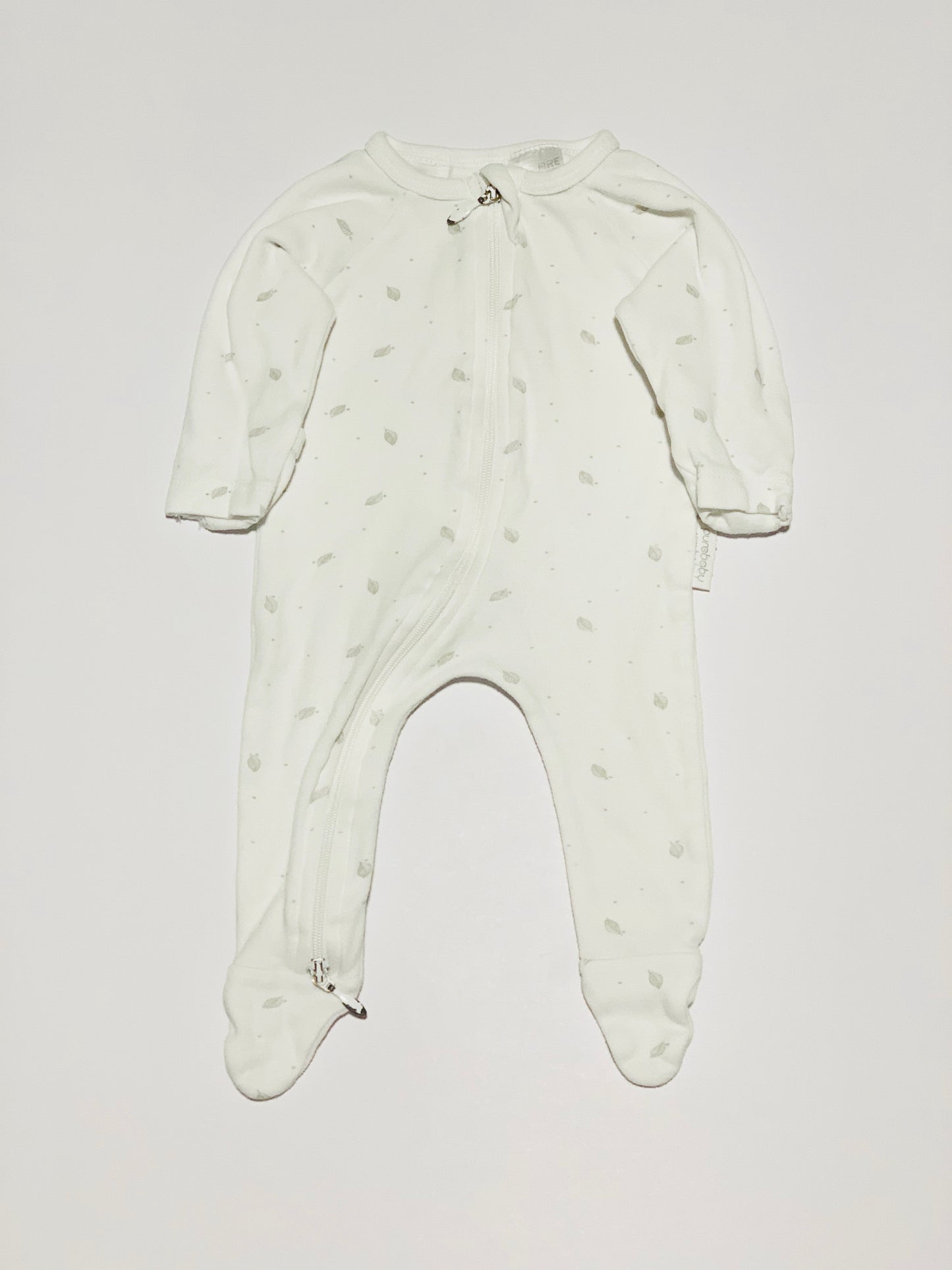 Grey leaf onesie - Size 0000