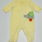 Yellow velour onesie - Size 3 months