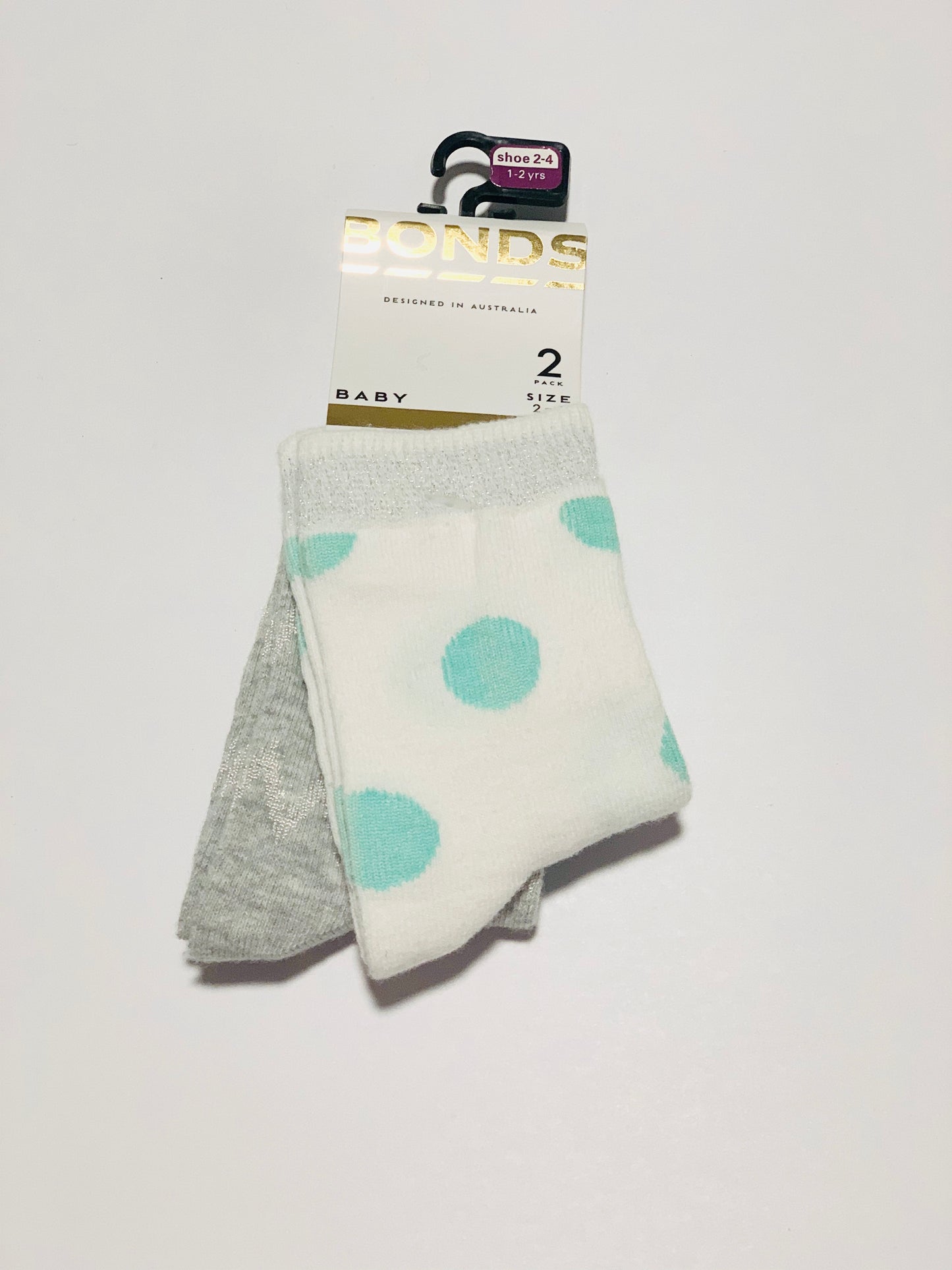 2 pack socks new - Size 1-2 years