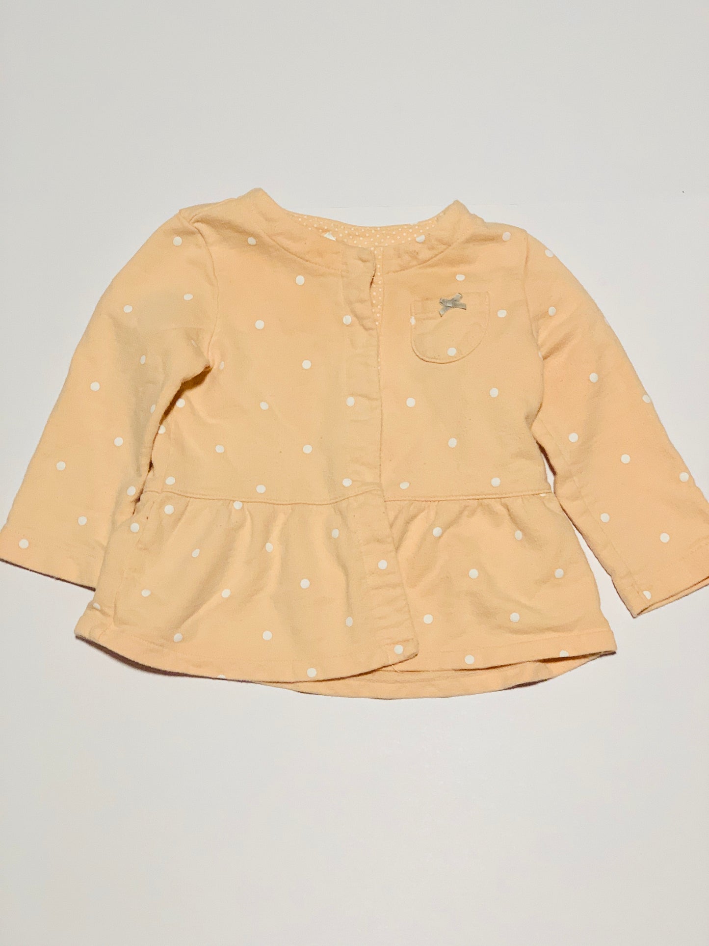 Peach spot jacket - Size 12 months