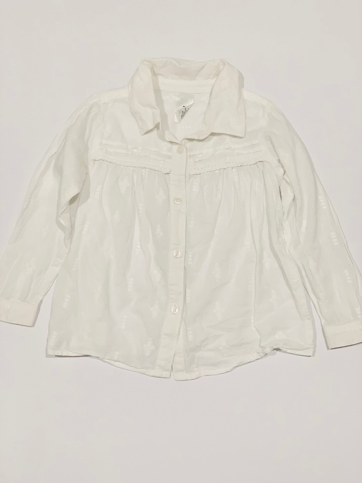 White embroidered shirt - Size 3