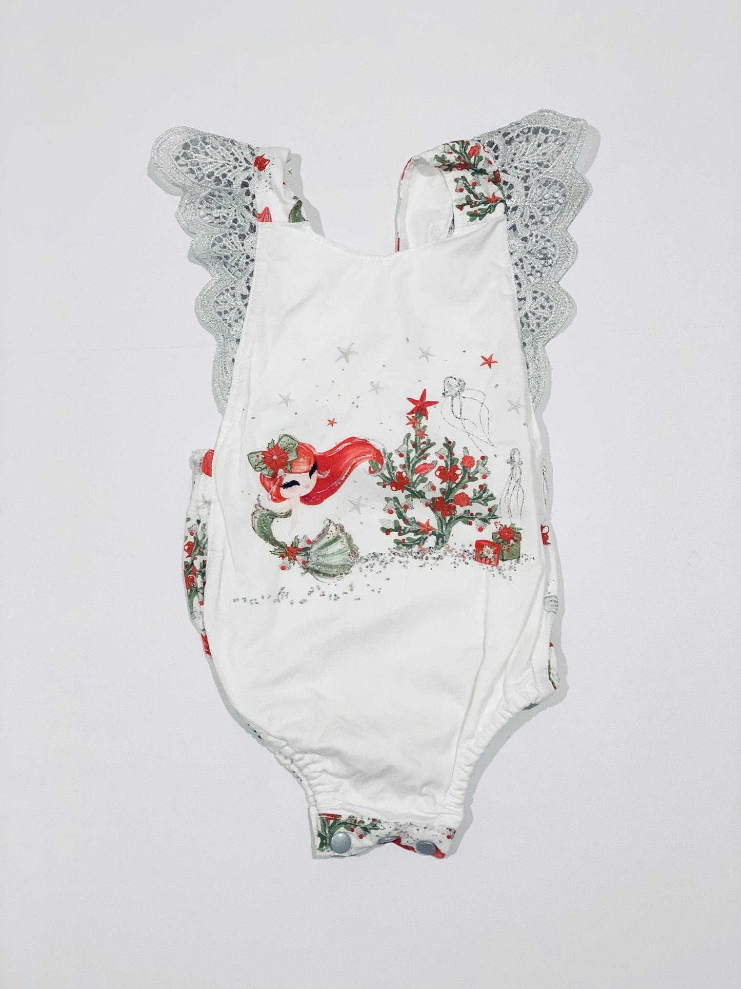 Christmas mermaid romper - Size 1