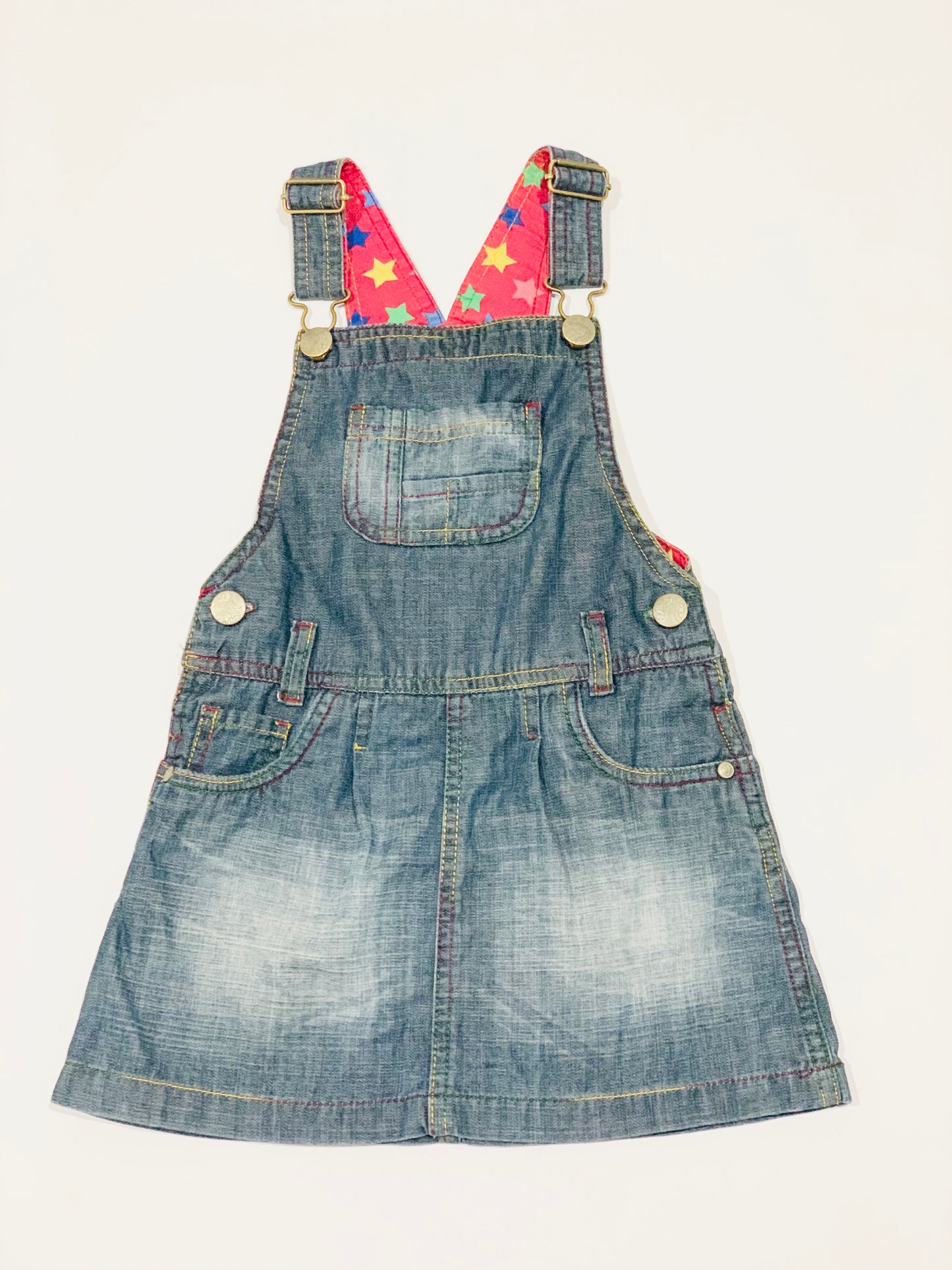 Denim pinafore - Size 3-4